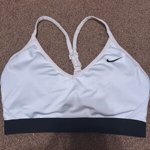 Nike white sports bra